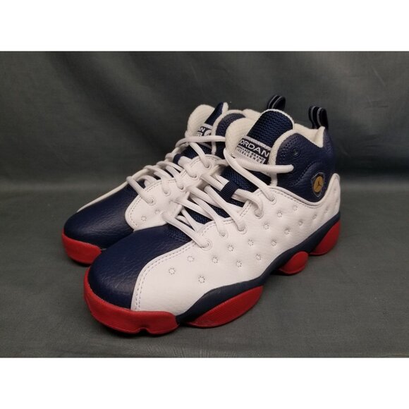 Nike Boys Jordan Jumpman Team II (GS) 2016 OG White Blue Size 5 DISPLAY MODEL! - Picture 4 of 12